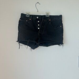 Levi’s 501 WaterLess black cutoff shorts – W30